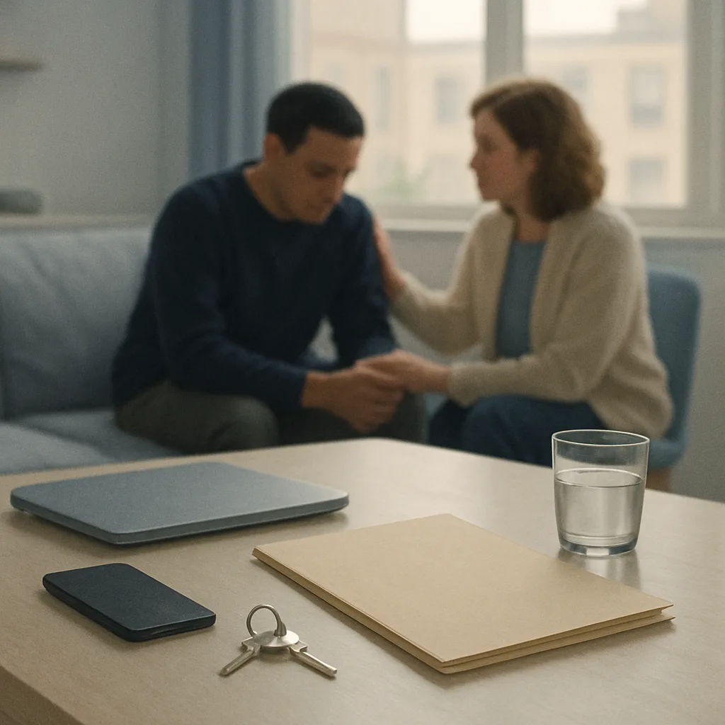 Private safety planning workspace for a Brooklyn domestic violence divorce