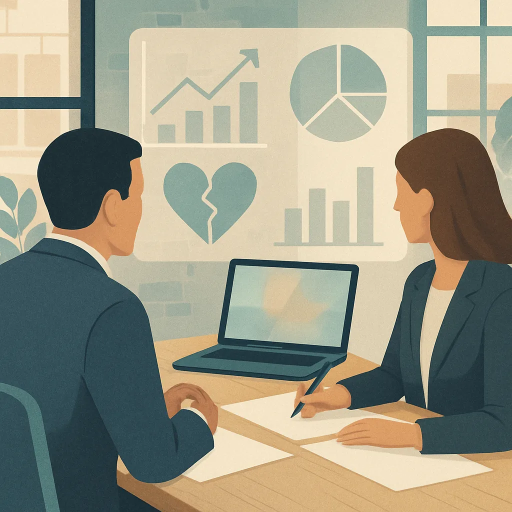 Financial records and business valuation analysis during a Brooklyn divorce